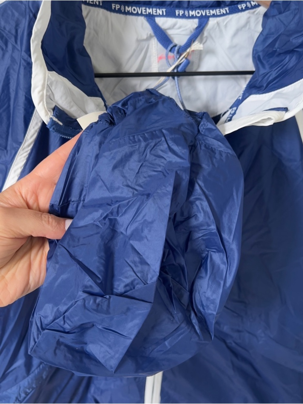 Free People FP Movement Earth Gem Packable Jacket - Athletic Blue Combo - NWT - Picture 6 of 7